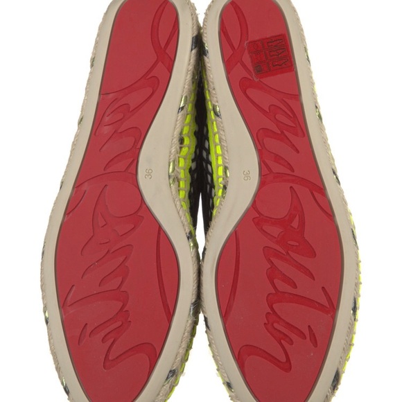 Christian Louboutin Black and Yellow Espadrille Shoes size 36 6 - Picture 5 of 5